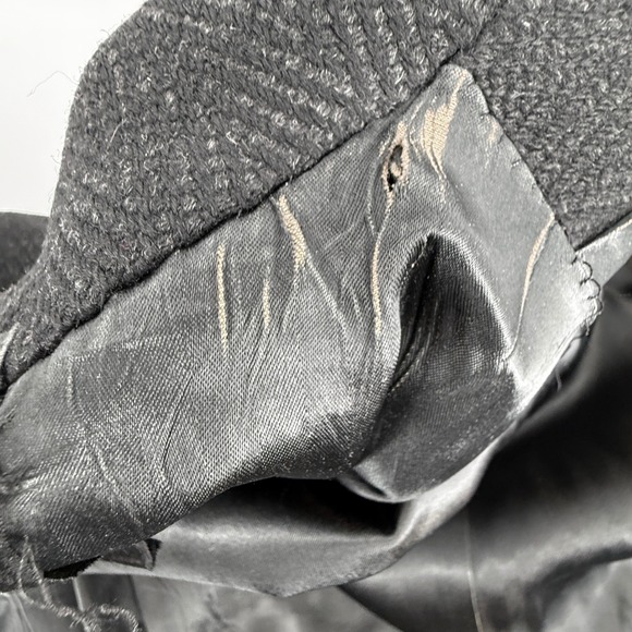 VTG Crombie Tweed Overcoat 48 Men's Blk Heavy Wool Overcoat *read* - Picture 16 of 16